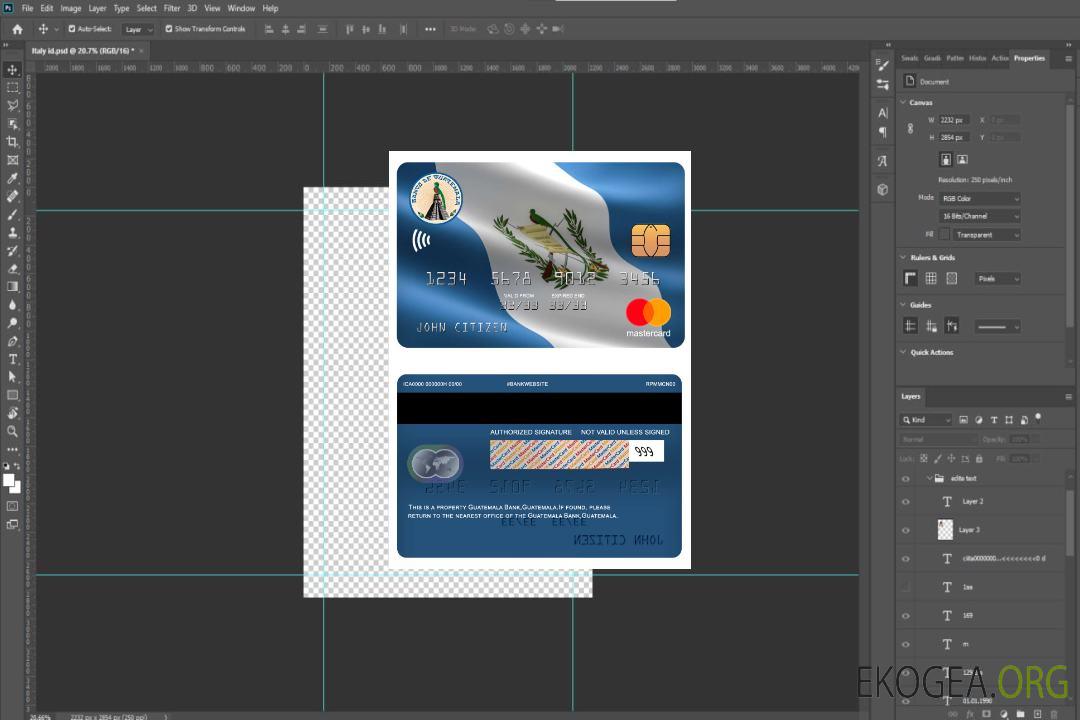 Carte bancaire Mastercard de la Banco de Guatemala Guatemala template Carte bancaire Mastercard de la Banco de Guatemala Guatemala template